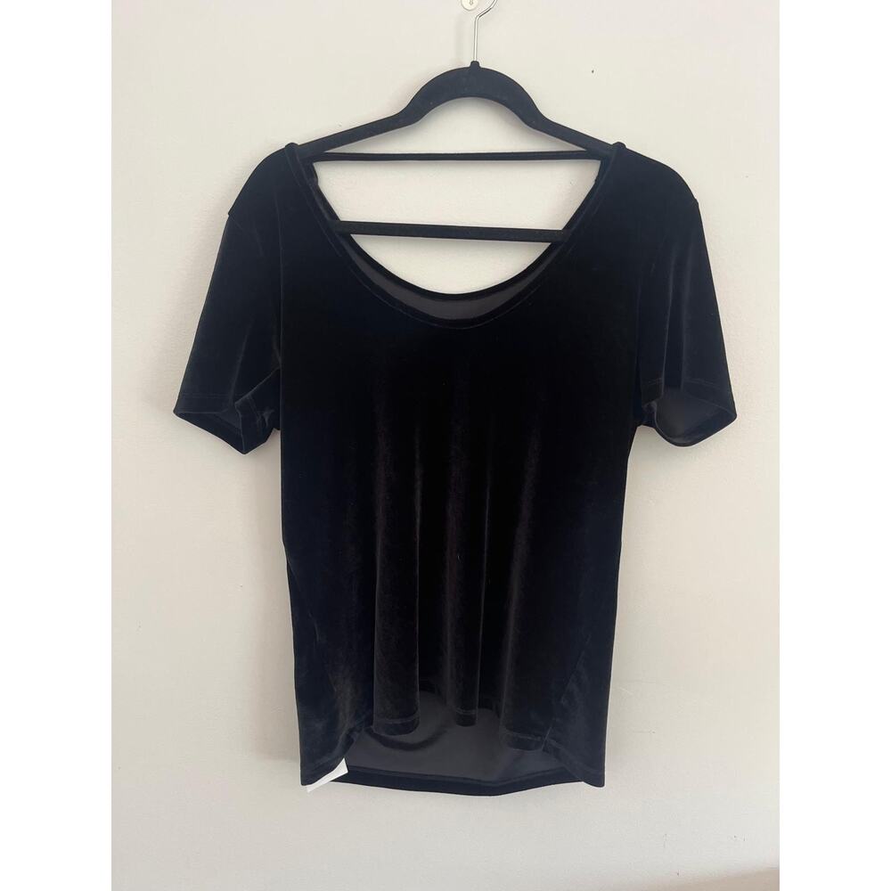 REISS Velvet Mini Dress Women M Black Scoop Back Partywear‎